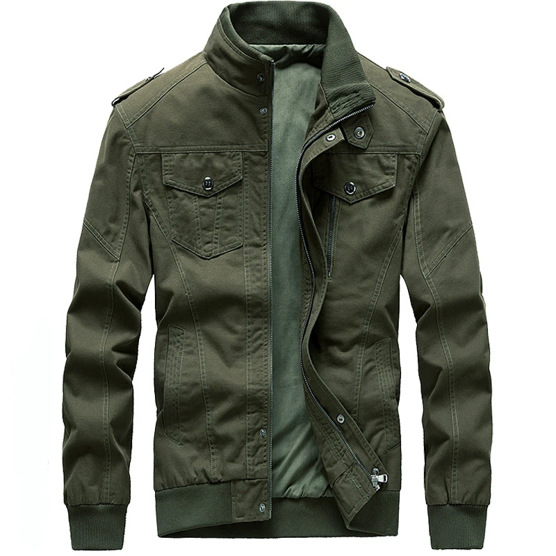 Мужская хлопковая армейская куртка тактическая куртка-бомбер в стиле MA-1 осень 2019