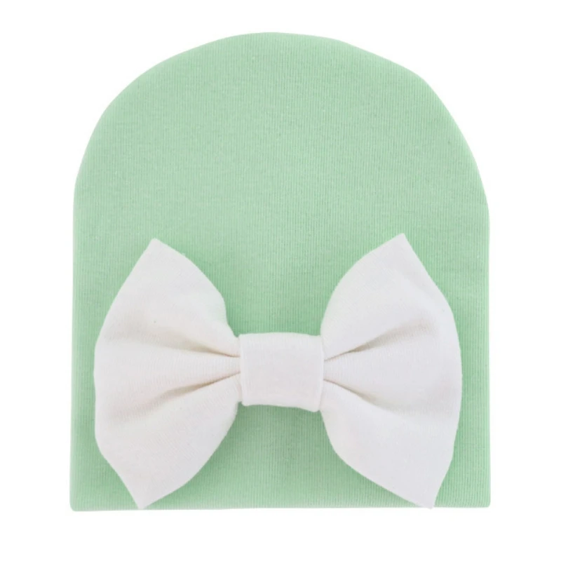 

Newborn Baby Hat Girl Cute Knit Hospital Hat Nursery Beanie Baby Bow-knot Warm Headwear Photo Props Headwrap Turban New