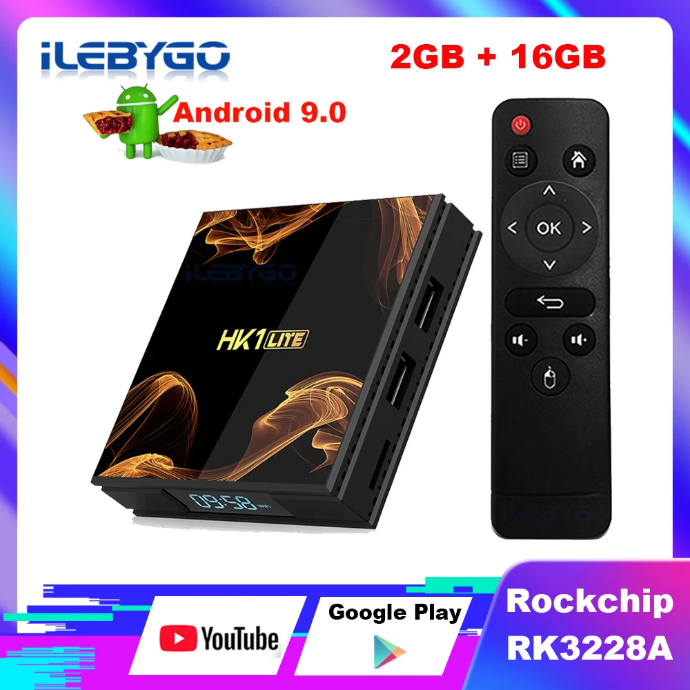 ТВ приставка HK1 LITE Android 9 0 Rockchip RK3228A умный бокс 28nm четырехъядерный процессор 4K HDR 2 4G