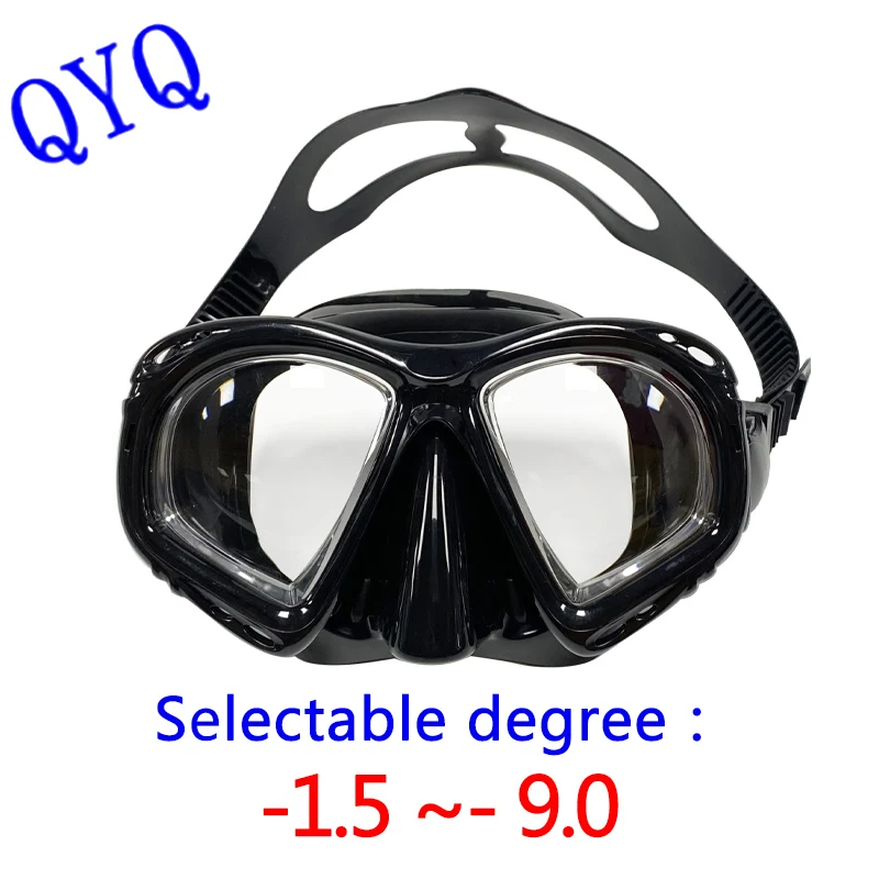 QYQ Snorkeling mask optical myopia diving glasses adult universal power lens  nearsightedness -1.5 to -9.0