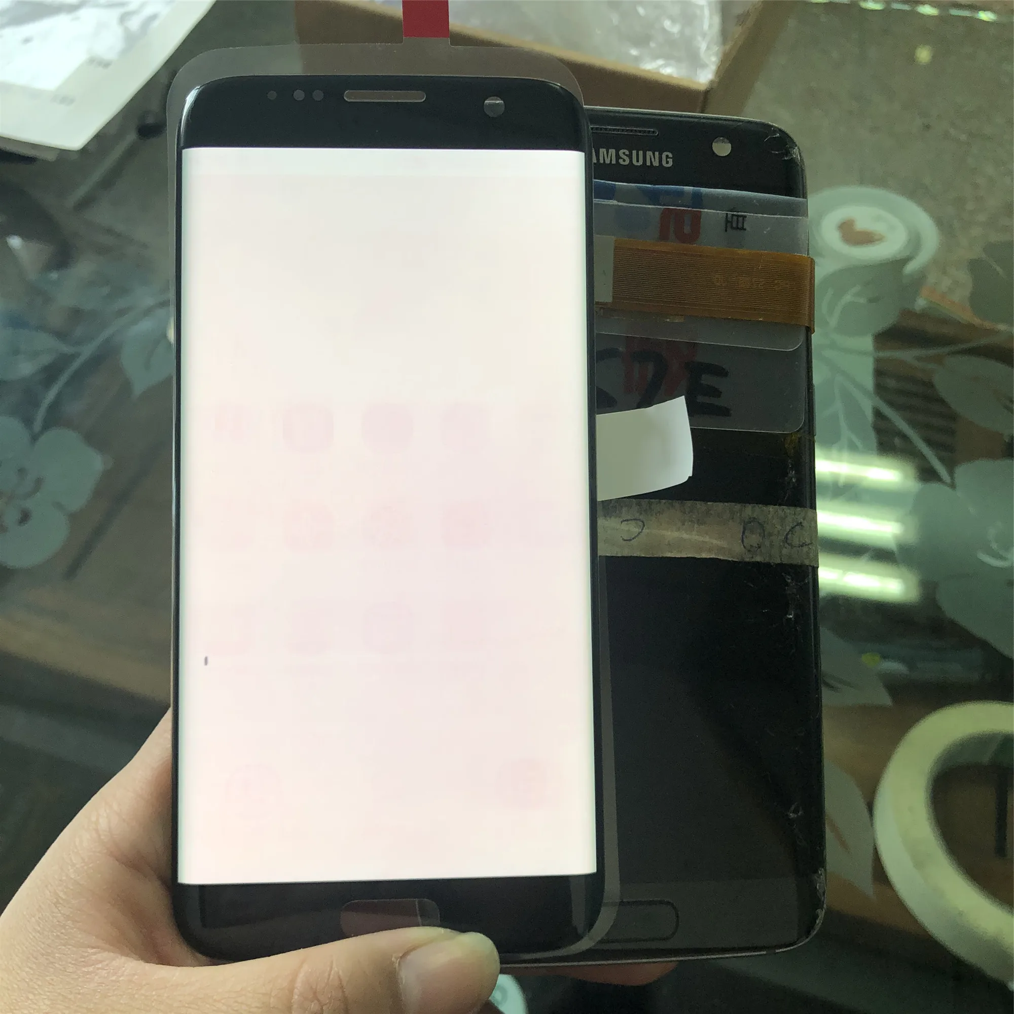 ЖК-дисплей SUPER AMOLED 5 дюйма с рамкой для SAMSUNG Galaxy s7 edge G935 G935F сенсорный экран