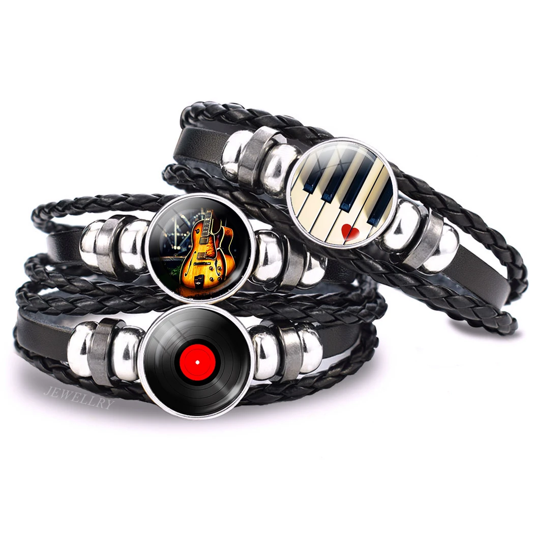 Музыкальная нота браслет винтажные скрипки пианино музыкальные инструменты