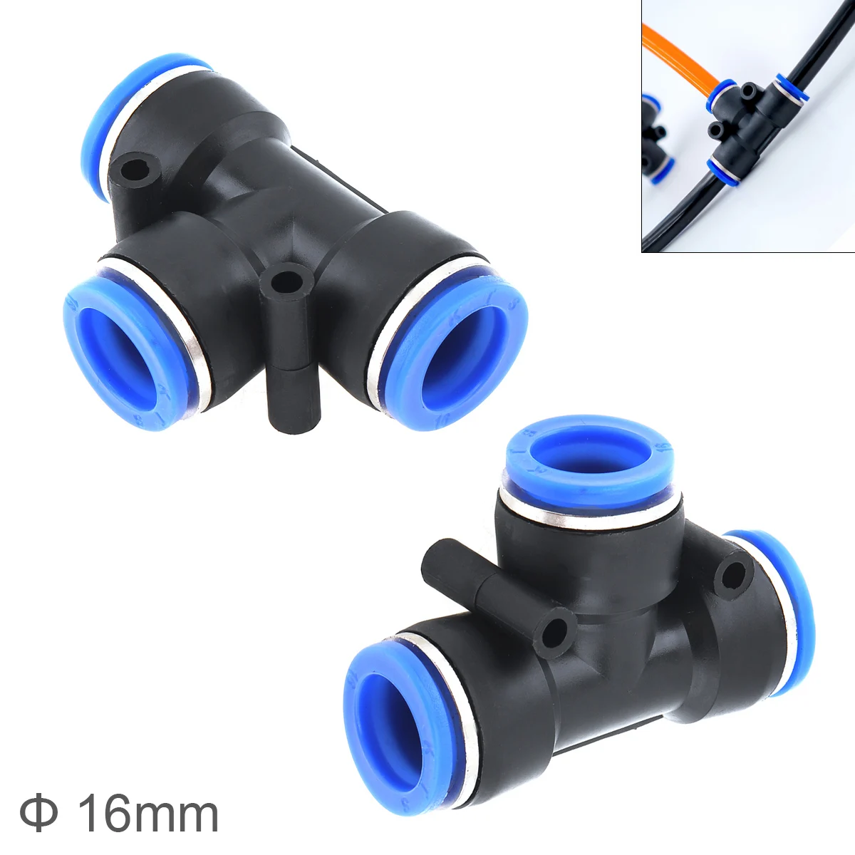 Пластиковый трехсторонний пневматический быстроразъемный Т образный Фиттинг