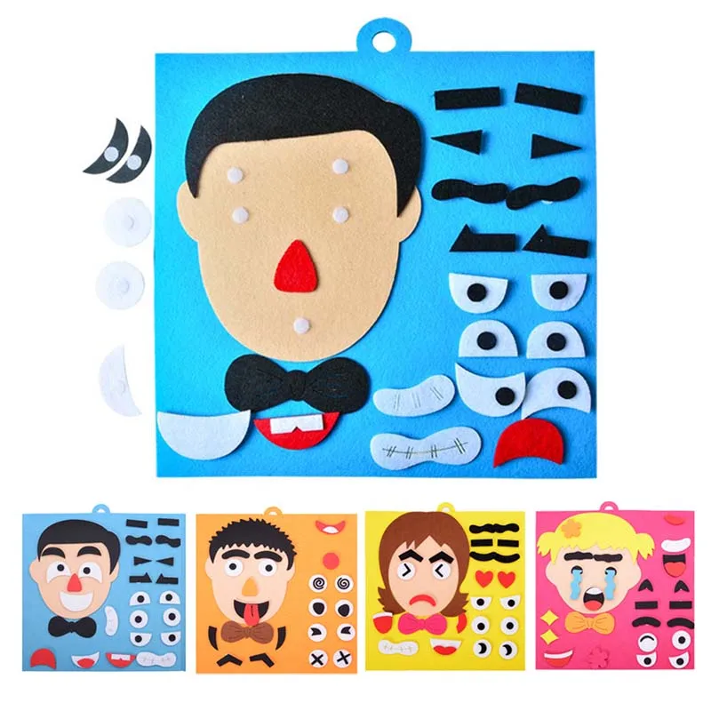 1 Набор 3D родителей и детей пять чувствительных органов DIY головоломки для сборки