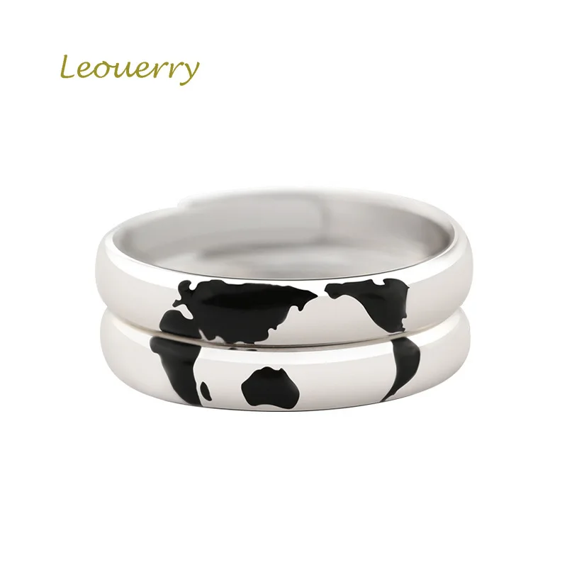 Женские кольца Leouerry открытые в виде карты мира серебряного полушария для