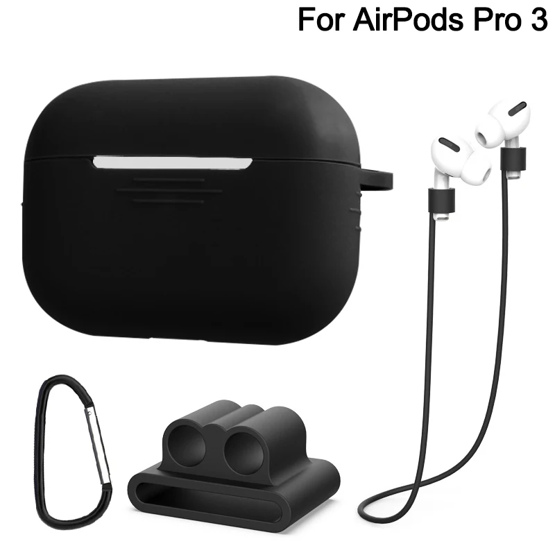 3 Black Set 7 шт./компл. идеальный чехол для airpods 2 для airpods pro 3 Earpods чехол для IPad air стручки pro funda для airpod Чехол чехол Аксессуары - Цвет: 3 Black Set