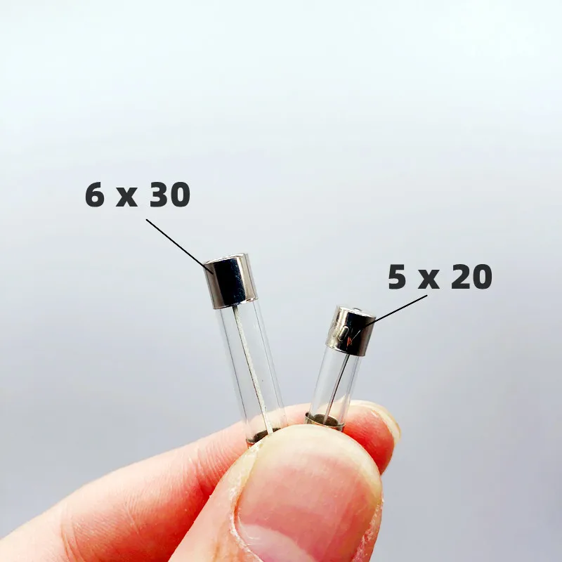 

100pcs 5*20mm 6*30mm glass fuse 250V 0.1 0.2 0.3 0.5 1 2 3 4 5 6 8 10 15 20 25 30A fuse Electronic component voltage protection
