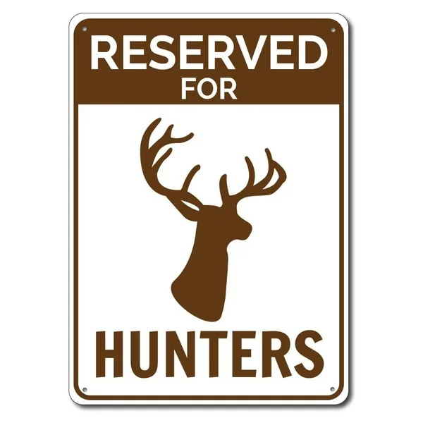 

Hunter Parking Sign Metal Tin Sign Metal Sign,Hunting Lover Gift, Deer Sign, Gift For Hunter, Buck Hunter Gift, Man Cave Metal