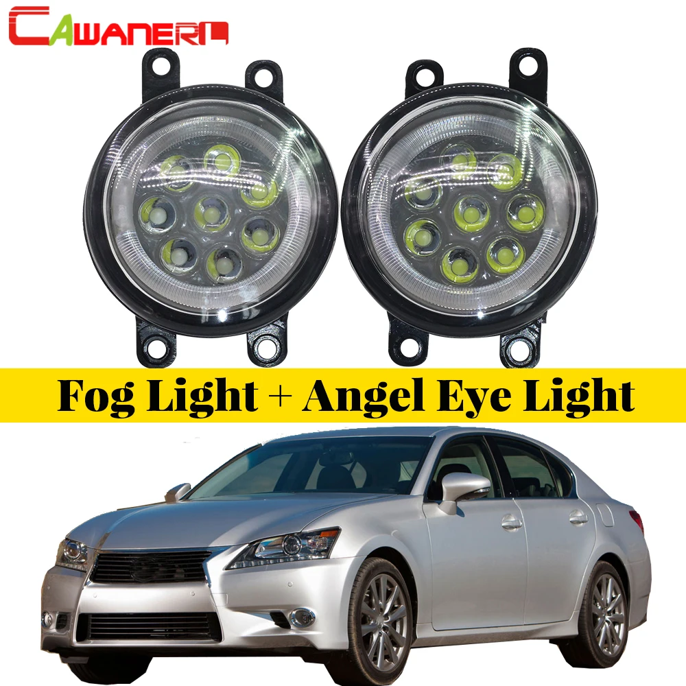 

Cawanerl 2 Pieces Car LED Fog Light Angel Eye Daytime Running Light DRL For Lexus GS350 GS460 GS450h 2011 2012 2013 2014 2015