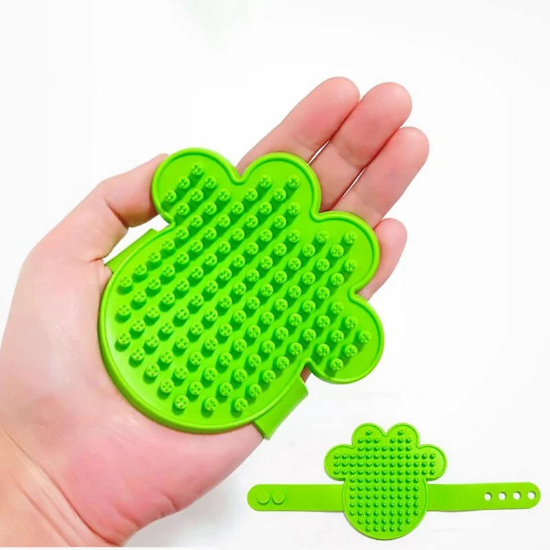 Щетка для купания домашних животных собак кошек резиновая перчатка щетка ухода