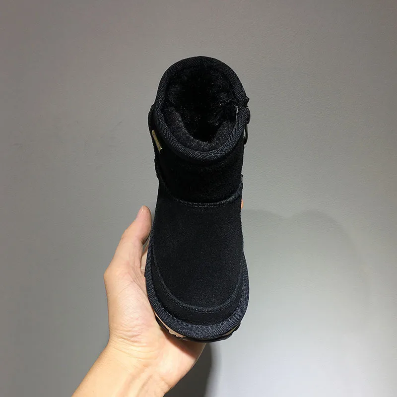 Ботинки зимние кожаные для мальчиков и девочек хлопковые | Мать ребенок