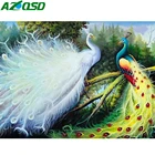AZQSD полноразмерная алмазная живопись, Павлин, вышивка крестиком, алмазная вышивка, распродажа, животные со стразами подарок ручной работы, домашний декор