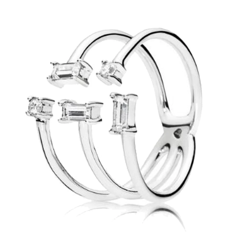 

2020 New 925 Sterling Silver Pan Ring Glitte Pan Ring Ice Fragment Pan Ring For Women Wedding Party Gift Fashion Jewelry