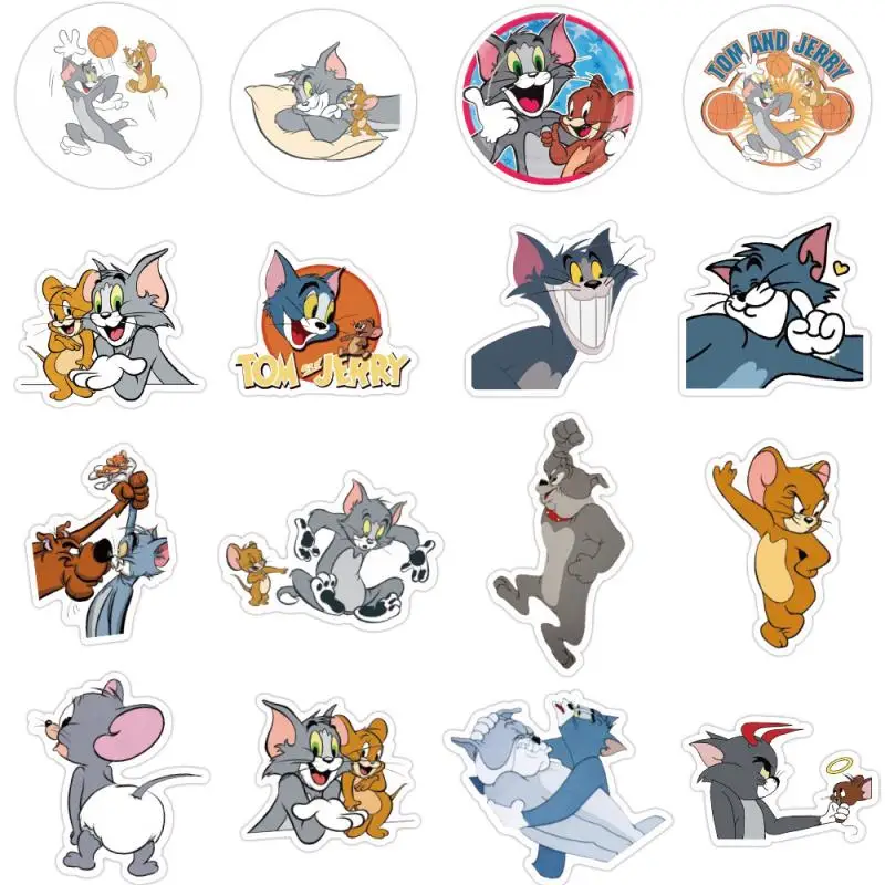 50 шт. аниме мультфильм Том Кот и Джерри наклейки для детей Ноутбук Канцтовары