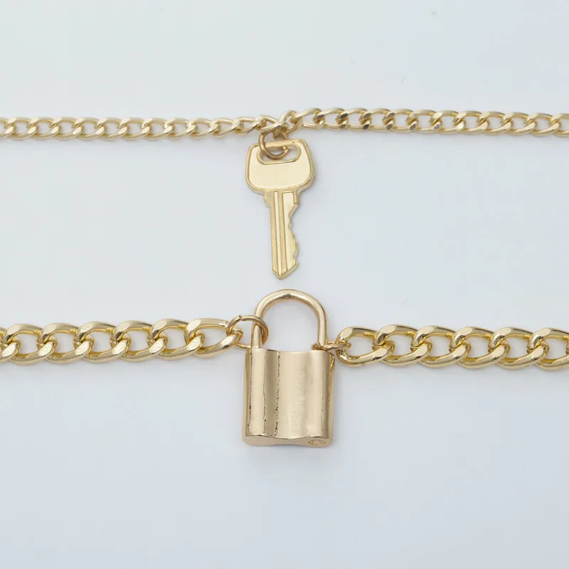 Punk Simple Padlock Pendant Necklace Hiphop Fashion Lock for Women Chunky Chain on the | Украшения и аксессуары