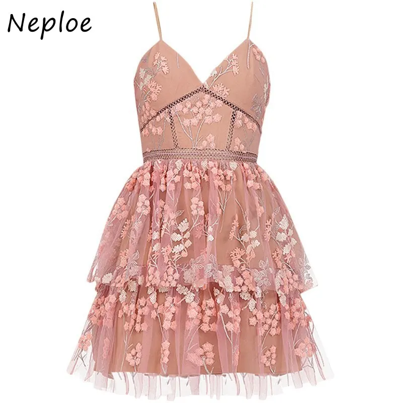 Шикарные сексуальные платья Neploe с V образным вырезом и высокой талией платье