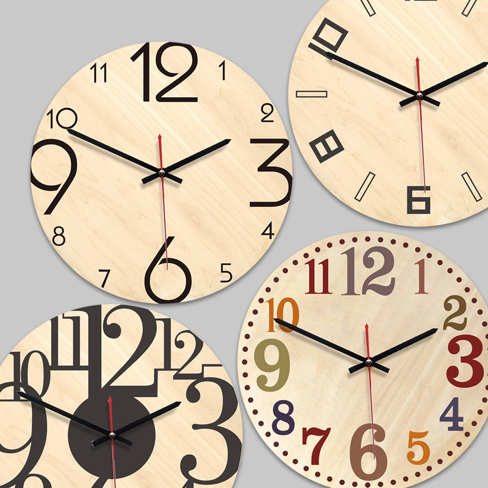 

Cartoon wooden wall clock creative home personality acrylic decorative wall clock