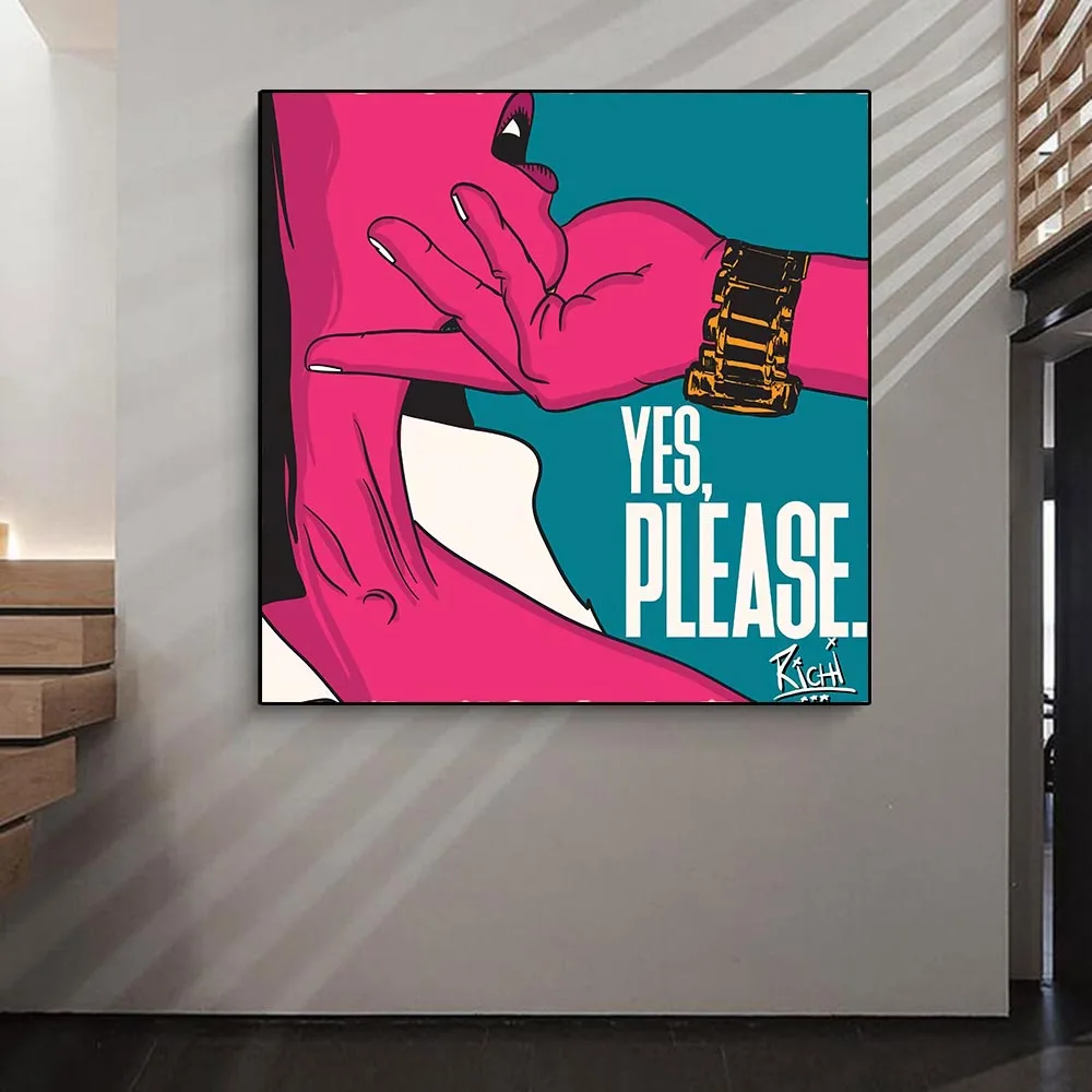 Поцелуй для любителей граффити Поп-Арт холст картина плакат и принты Известные