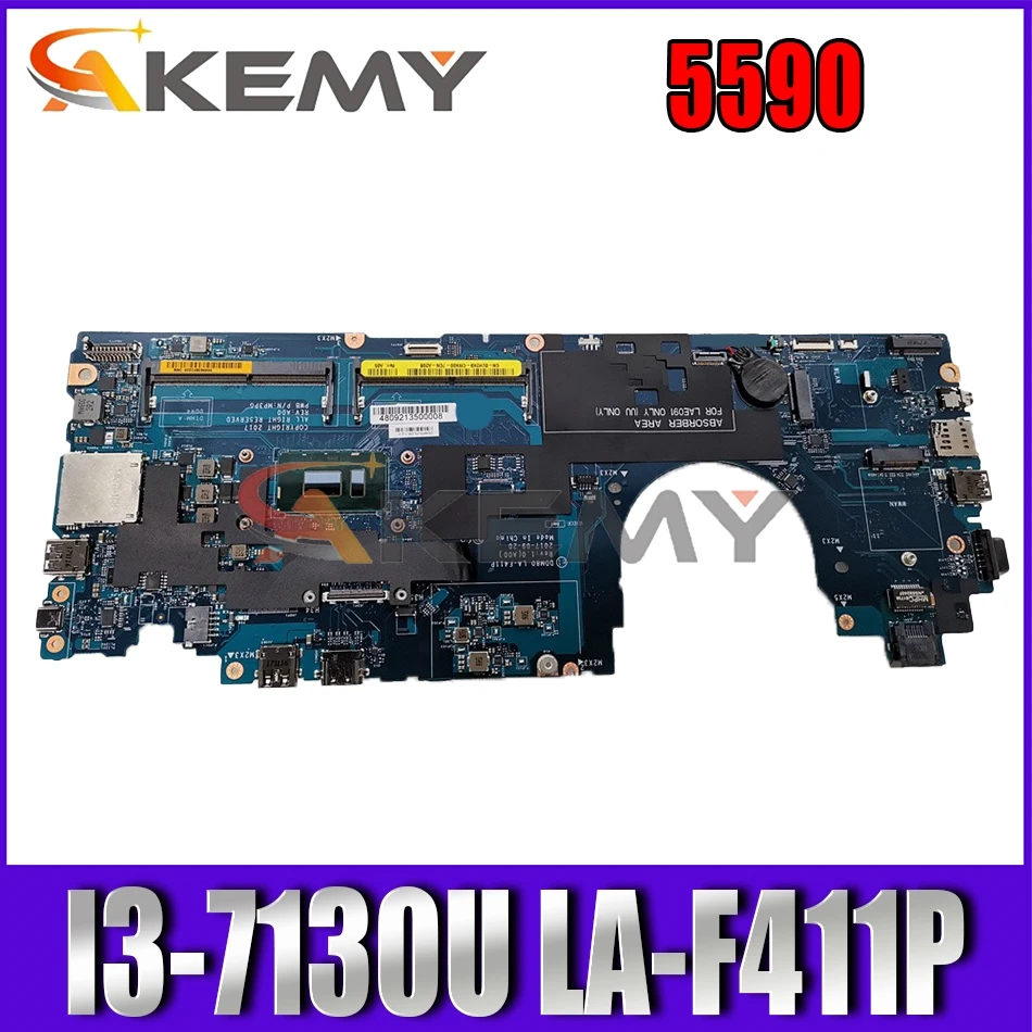 

Akemy DDM80 LA-F411P i3-7130U FOR Dell Latitude 5590 Laptop Motherboard CN-04H855 4H855 Mainboard 100%Tested