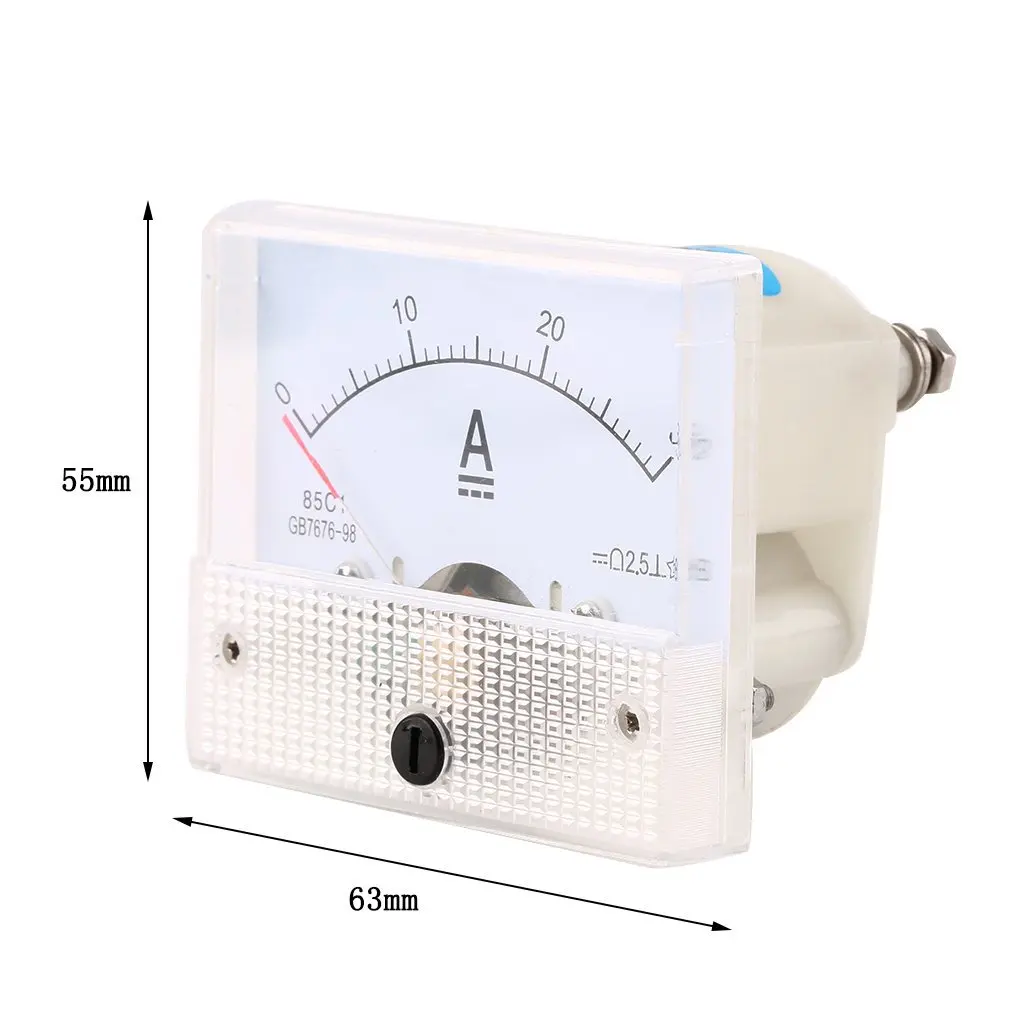 

Professional DC30A Analog Ammeter Panel Portable 0-30A Current Meter Durable Analog Amperemeter Panel Meter Gauge