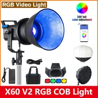 sokani x60 rgb led video light 5600k daylight cob light flash strobe light for outdoor photographystudiovideo recording