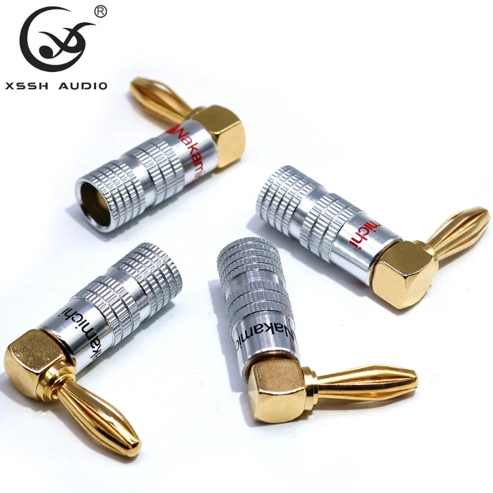 XSSH аудио 8 шт. или 16 Hi Fi Nakamichi позолоченный прямоугольный маленький штекер типа