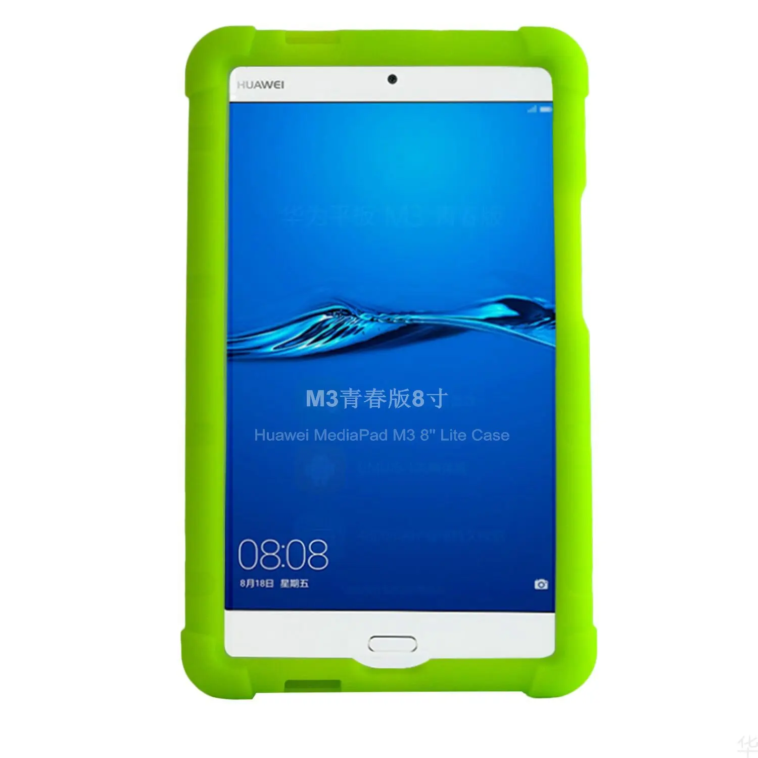Green Силиконовый прочный чехол для huawei M3 Lite 8, чехол CPN-L09, детский чехол для M3 8,0 CPN-W09, чехол-бампер - Цвет: Green