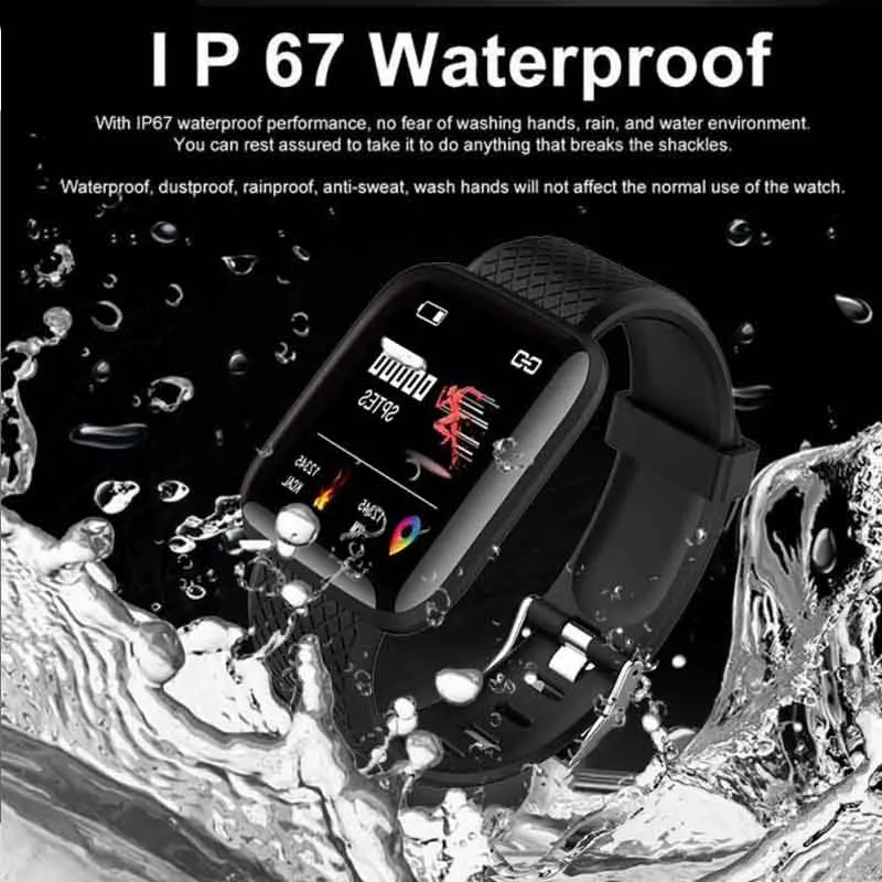 Смарт браслет 116Plus с шагомером Bluetooth фитнес измерением давления пульсометром