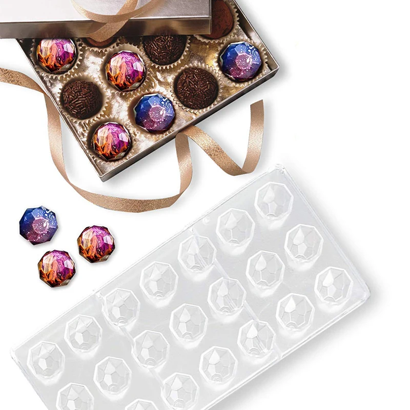 3D формы для шоколада прозрачные алмазные шарики изготовления конфет желе