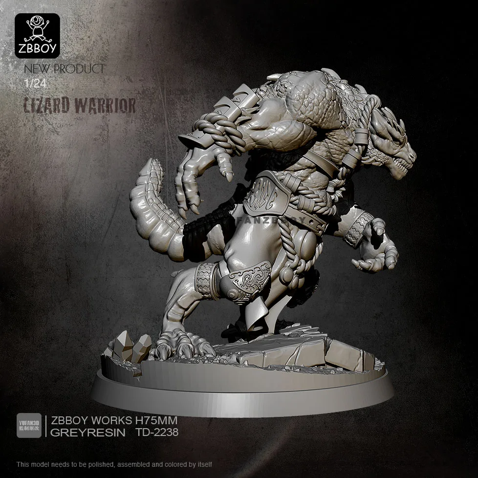 

75mm Reisn Model Kits Lizard Warrior Self-assembled TD-2238