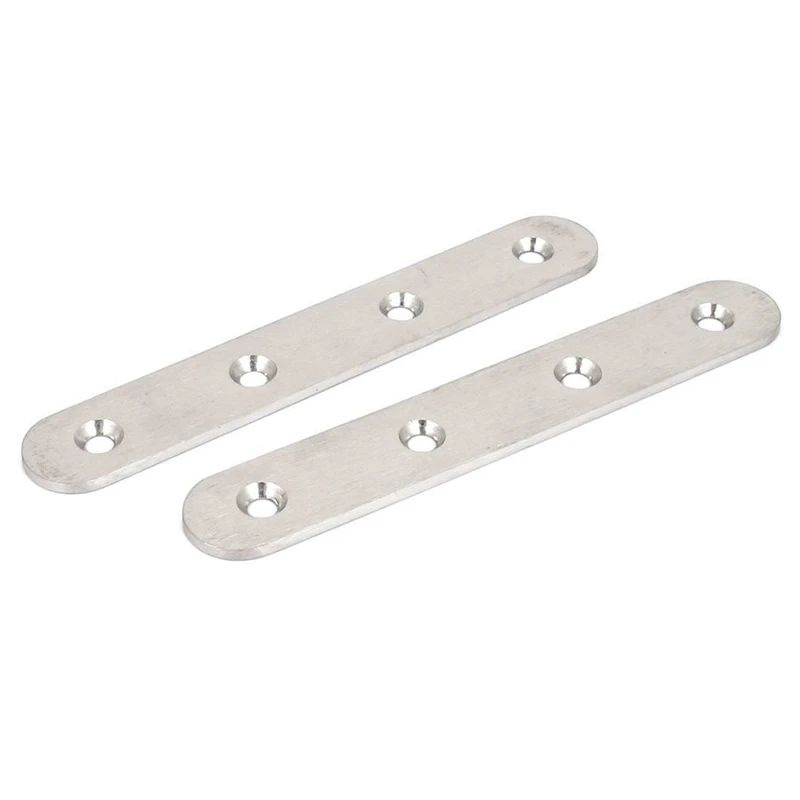 

125Mmx20mm Straight Repair Joining Mending Flat Plate Brackets 2Pcs