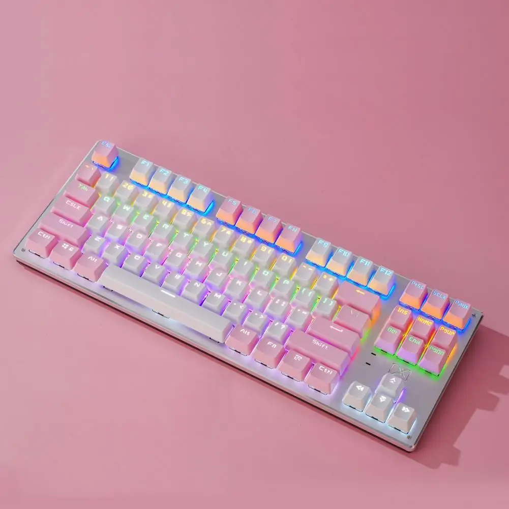 

Wireless Keyboard Stable Transmission Non-delayed Ergonomic 87 Keys 2.4GHz Bluetooth4.0 Type-C Sensitive Keyboard for Office