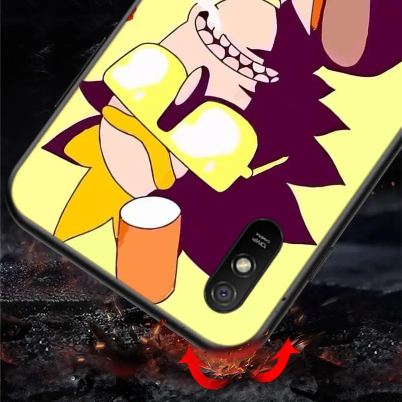 

Silicone Black Cover Ricks and Modi For Xiaomi Redmi K40 K30i K30T K30S K20 10X GO S2 Y2 Pro Ultra Phone Case