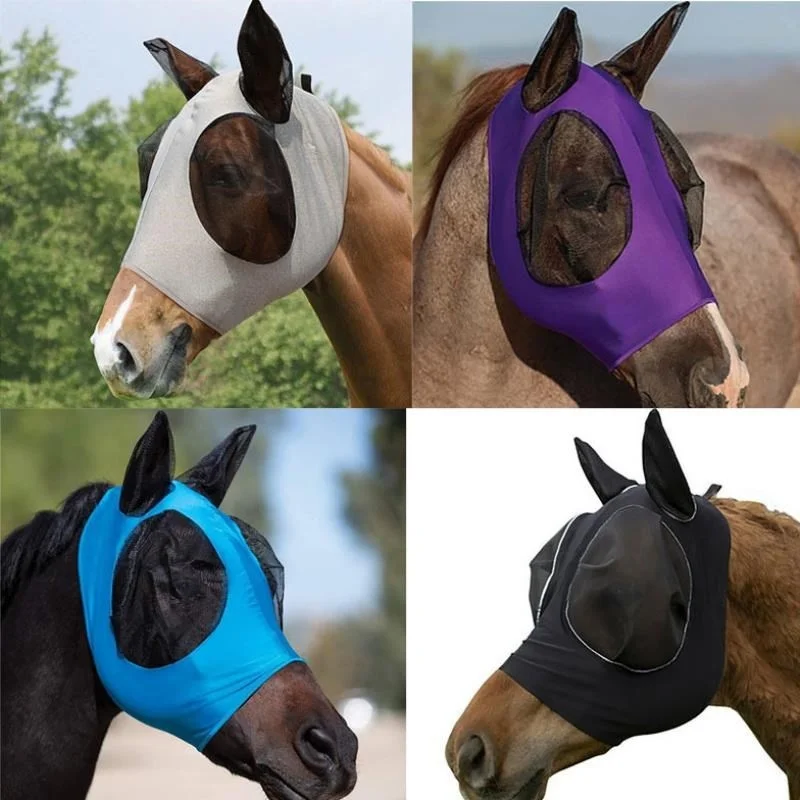 Horse mask horse head cover horse face mosquito Equestrian