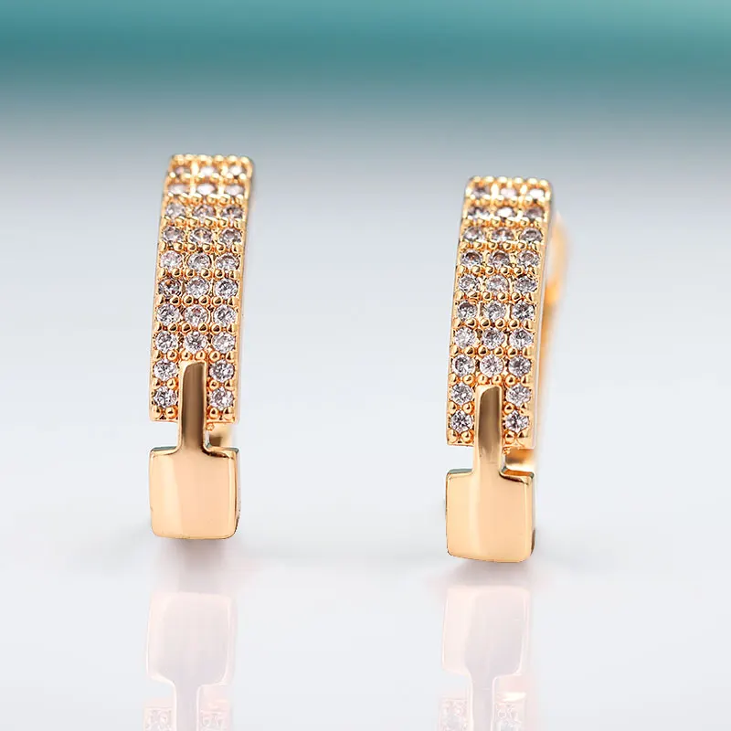 gold MAIKALE, новые модные серьги с цирконием кубической огранки для женщин, хорошее ювелирное изделие, длинные серьги из розового золота, изысканные ювелирные изделия для свадебной вечеринки - Окраска металла: gold