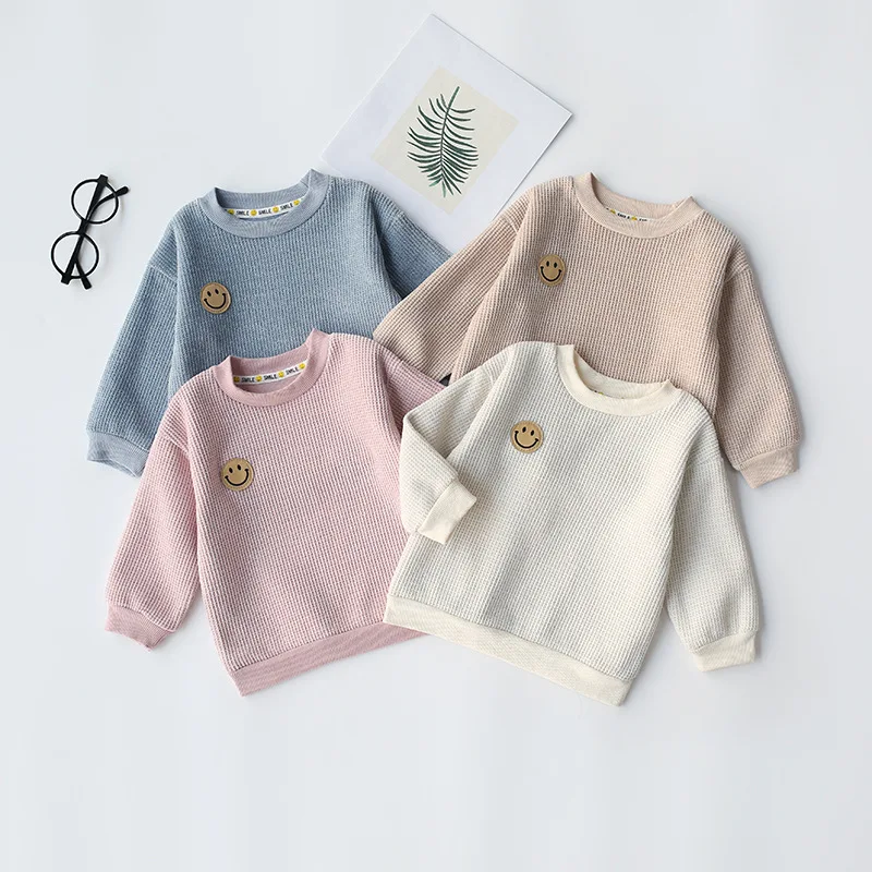 Детский свитер с длинным рукавом круглым вырезом в Корейском стиле | Детская