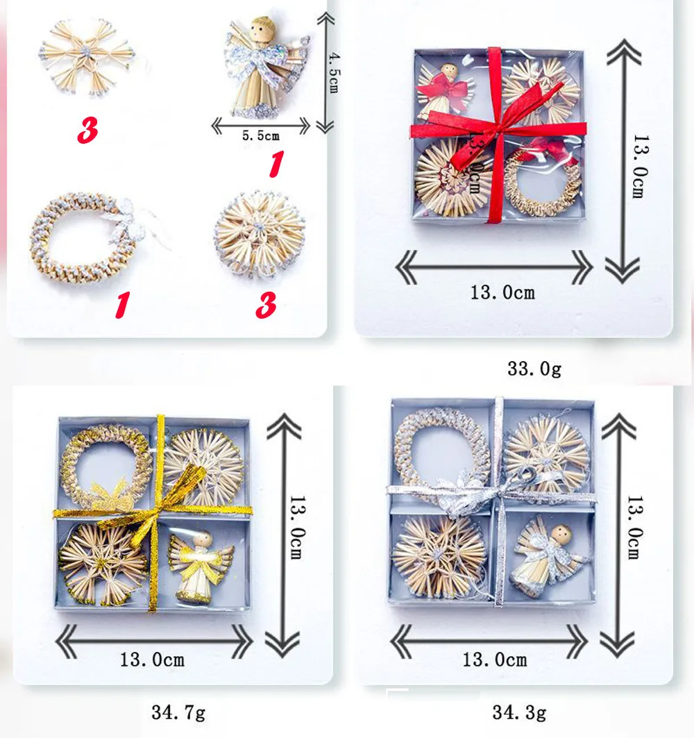 Стильное и креативное украшение из соломы в виде ангела Рождественский венок