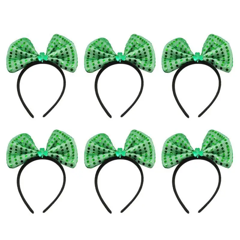 3 шт./компл. зеленые блестящие обручи для волос повязка на голову с бантом