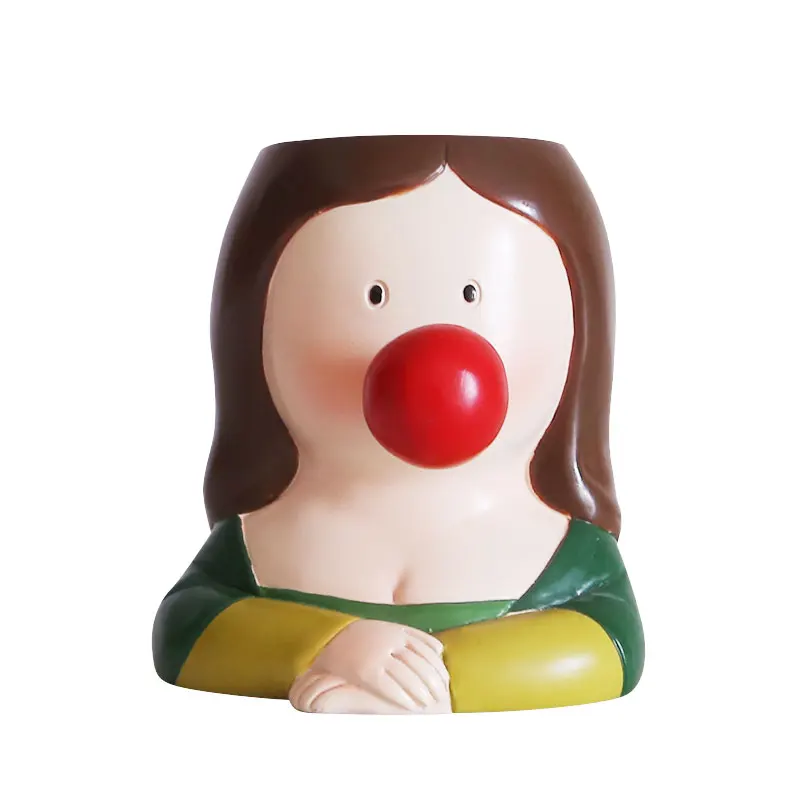 

Succulent Bonsai Minimalist Creative Art Portrait Sculpture Cute Cartoon Bonsai Decoration Ornaments