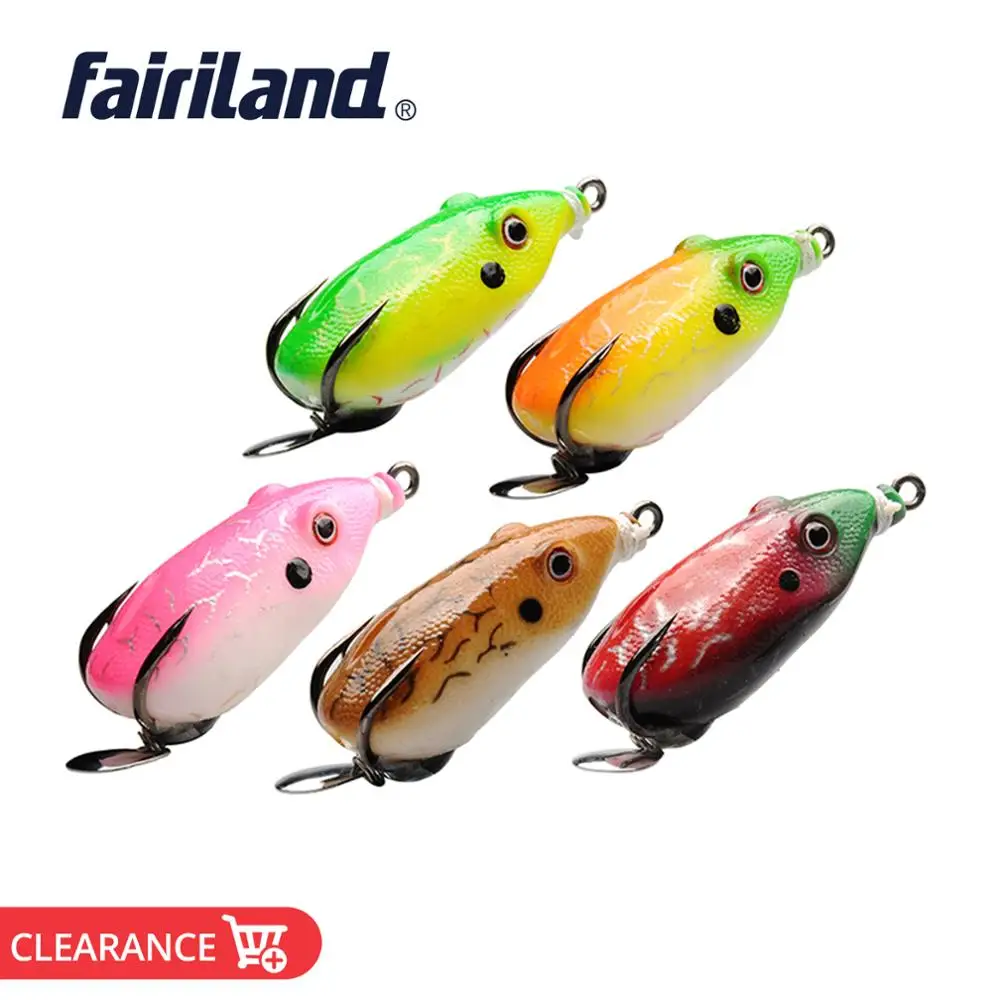 2.2 в 5 цветов мягкая пластиковая лягушка 4-слойная приманка-лягушка с рисунком