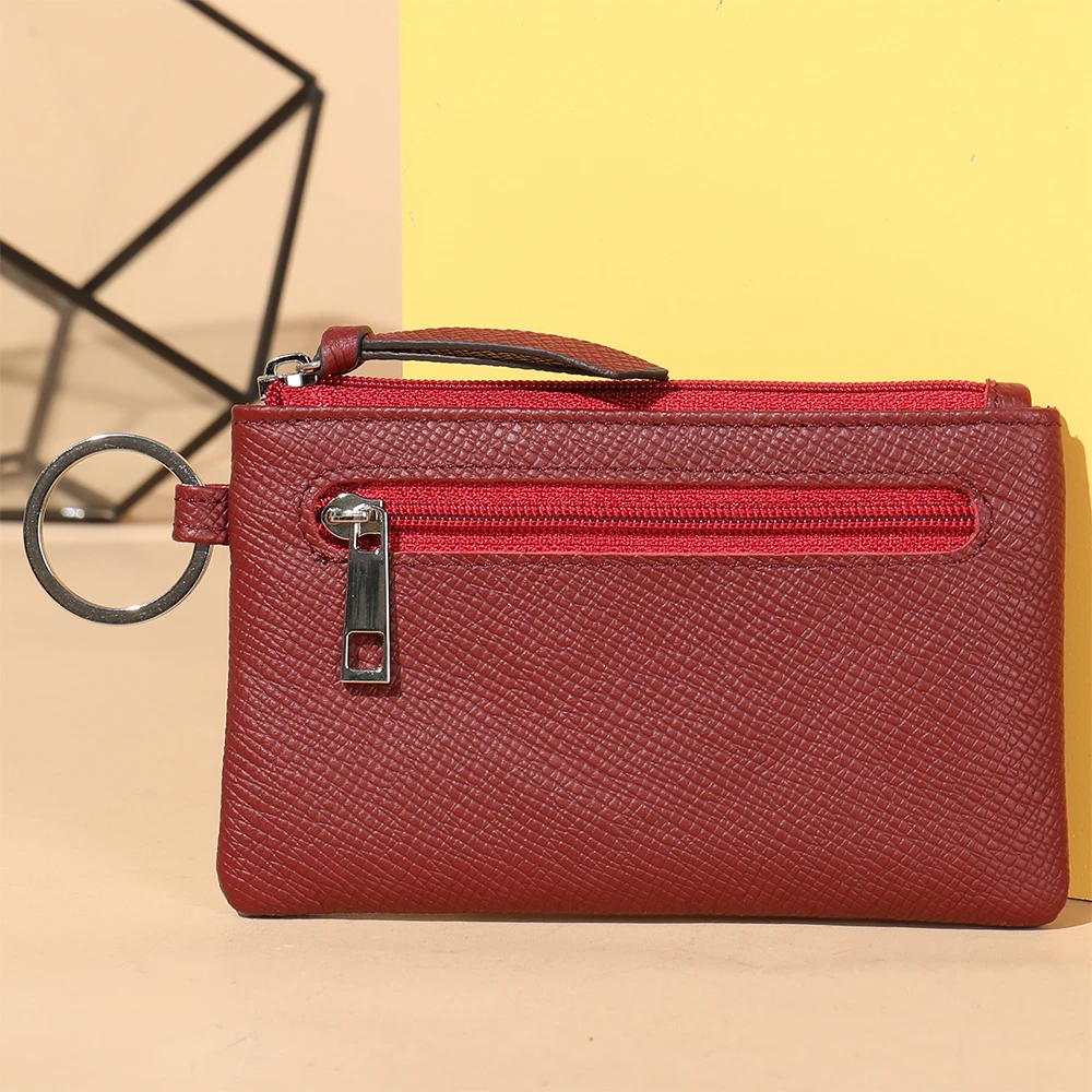 Мужской кошелек MVA из натуральной кожи маленький тонкий бумажник для мелочи и