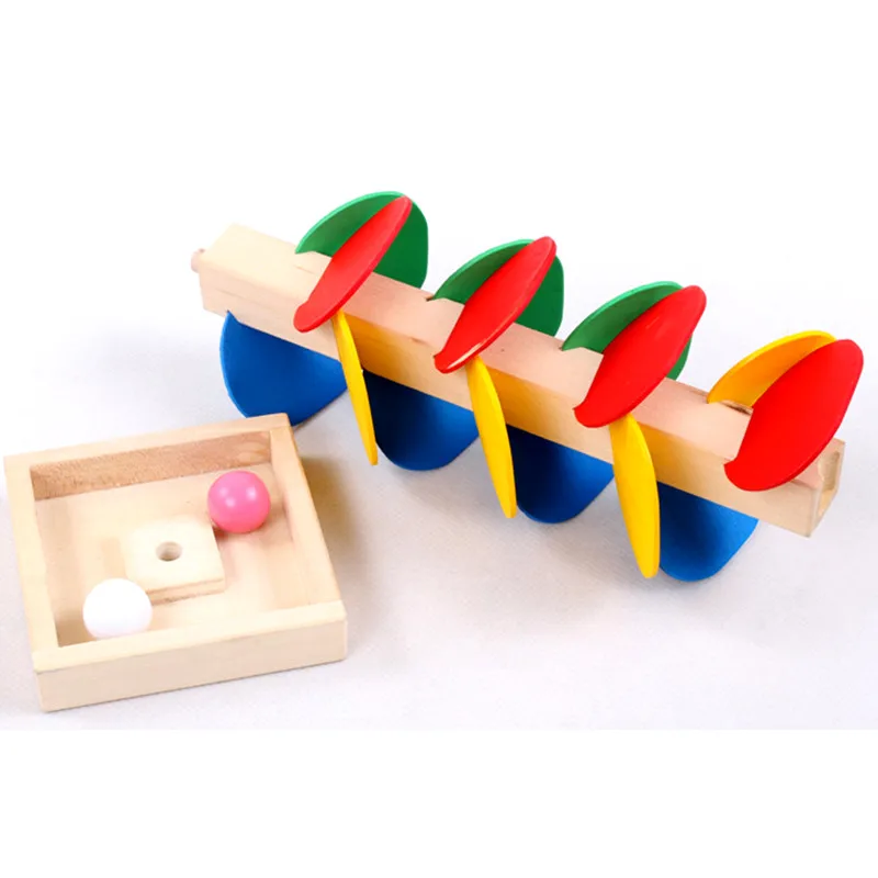 Деревянный Дерево мраморный шар Запуск игра трек Дети интеллектуальная