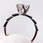 Распродажа, 1 каратное кольцо из настоящего муассанита, бриллиантовое кольцо со змеей, драгоценные камни, цвет D, белое золото 18 карат, покрытие из серебра 925 пробы для женщин, свадебный подарок