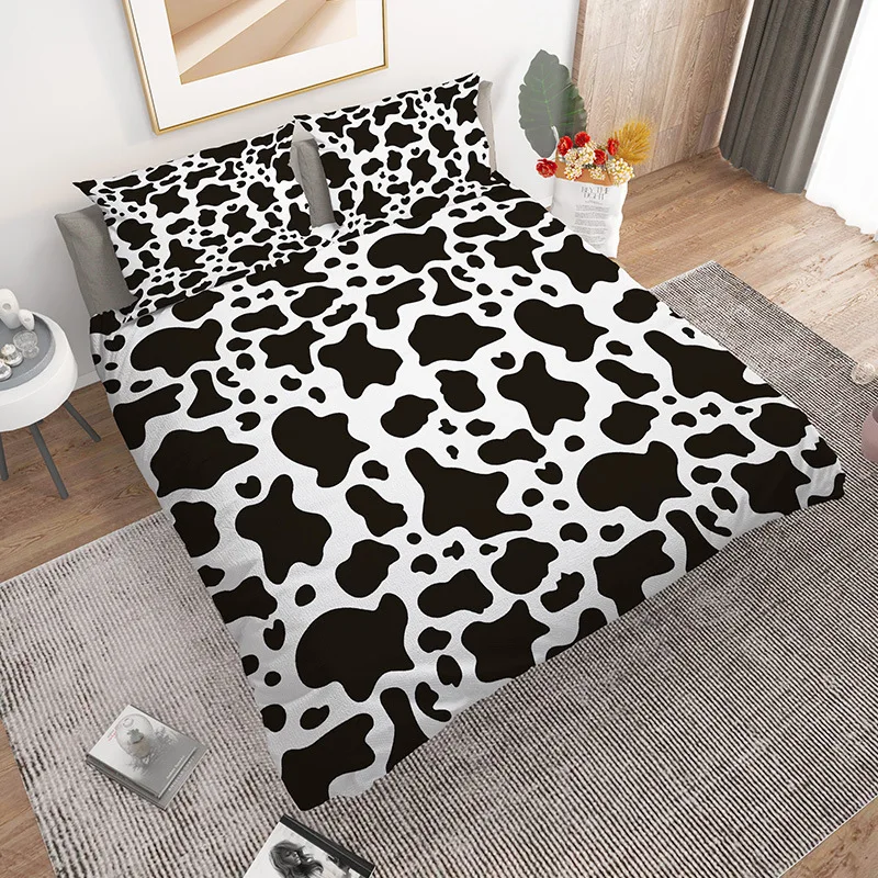 2/3 шт. Постельное белье сафари животных корова одеяло в полоску чехол коричневого