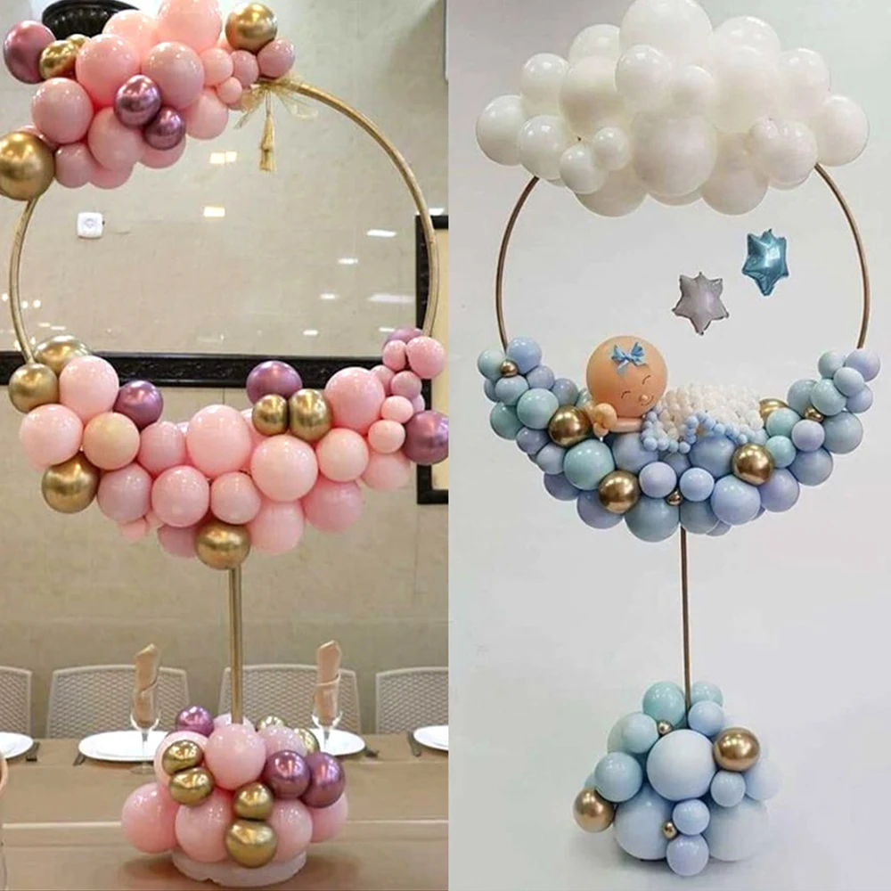 

Macaron Balloon Garland Balloons Ring Stand Wedding Party Decoration Balloons Round Hoop Holder Christmas Decoration For Home