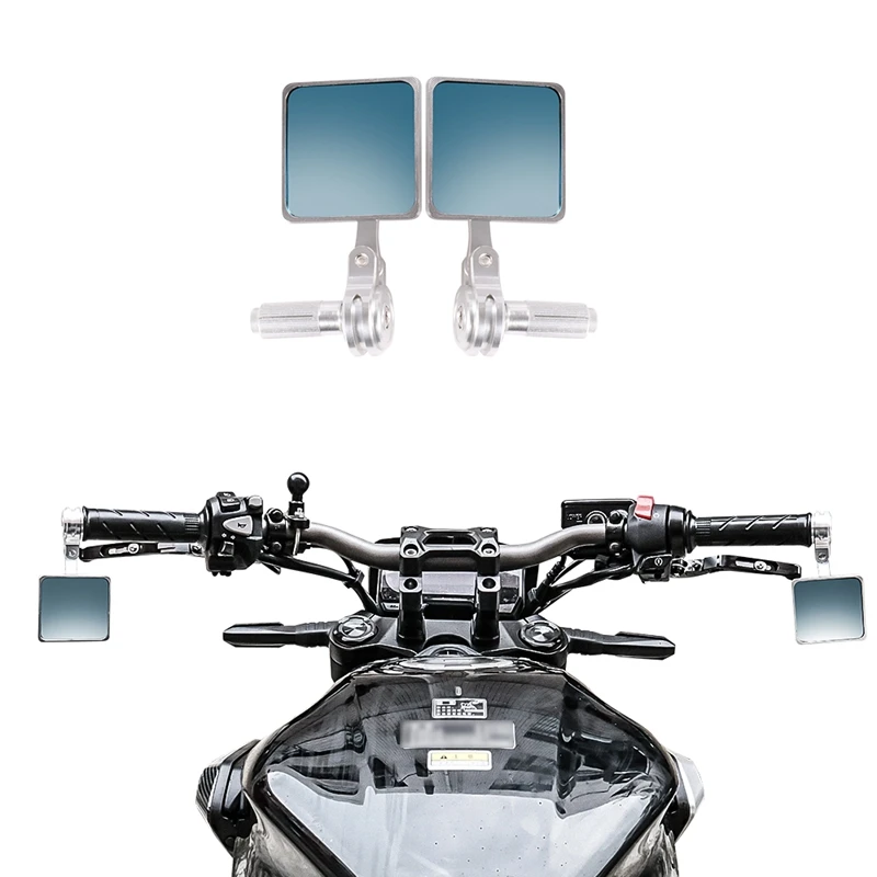

Универсальные квадратные мотоциклетные зеркала, алюминиевые зеркала на руль заднего вида с ЧПУ, мотоциклетное зеркало заднего вида для BMW ...