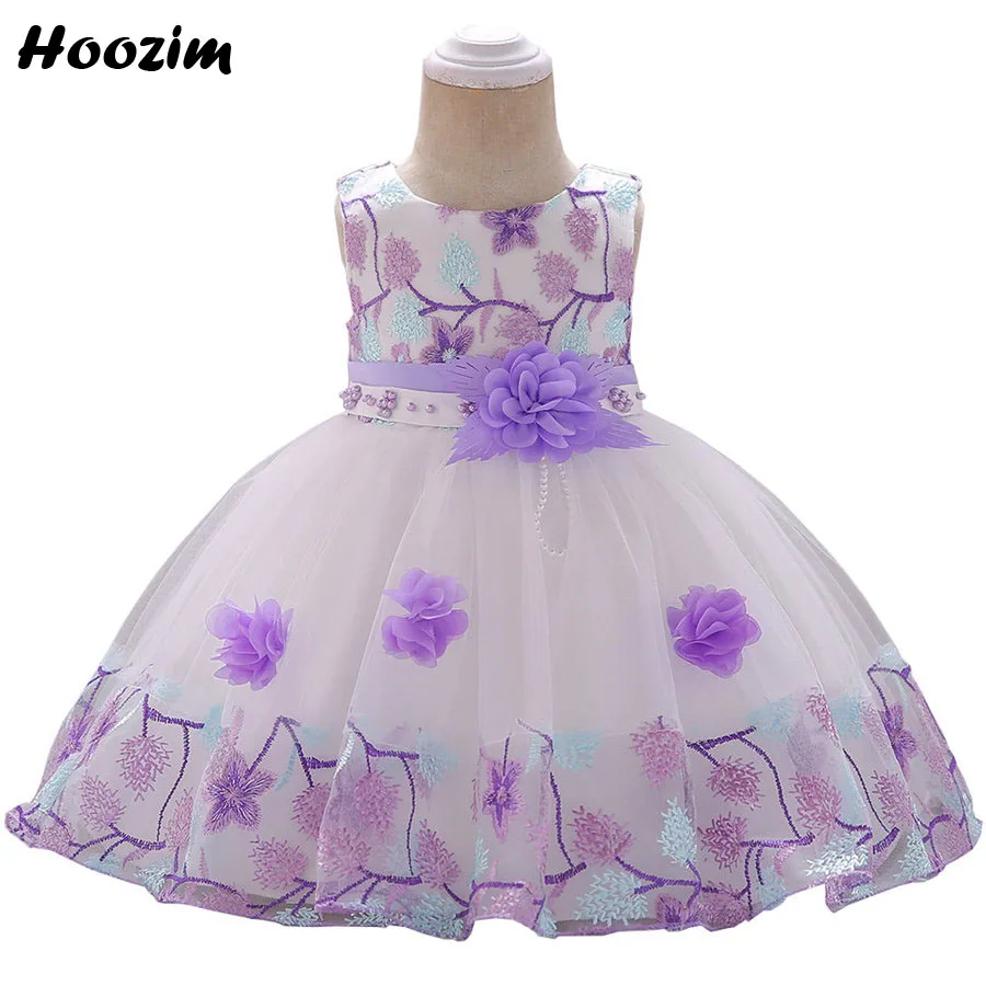 

Lavender Embroidery Plant Tulle Fluffy Christmas And Birthday Dress Toddler 12M-24M Age Mint Green Applique Party Dresses Girls