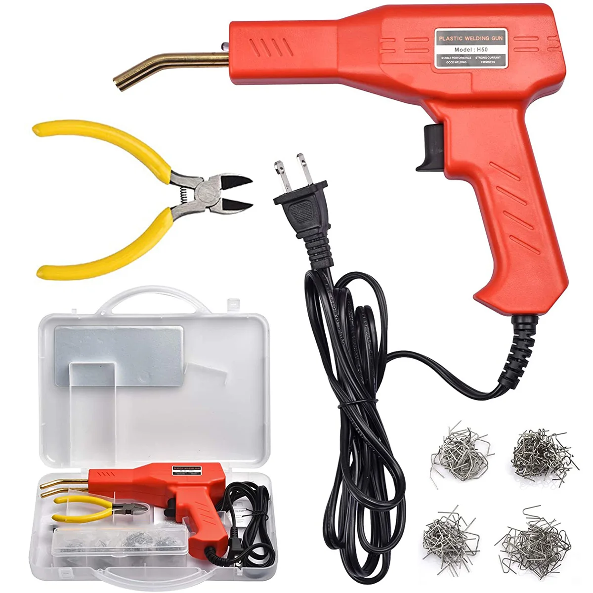 

50W Handy Plastic Welder Garage Tools Hot Staplers Machine Staple PVC Plastic Repairing Machine Car Bumper Repair Hot Stapler