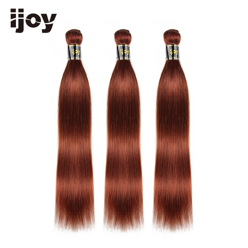 

Натуральные кудрявые пучки волос цветные медные красные прямые пучки, бразильские волосы для наращивания для черных женщин, не Реми IJOY