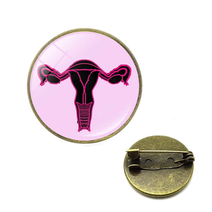 Female Uterus Womb Brooches Gift Feminism Icons Pin Badge Button Lapel Clothing Cap Bag Meredith Grey Medical Jewelry | Украшения и